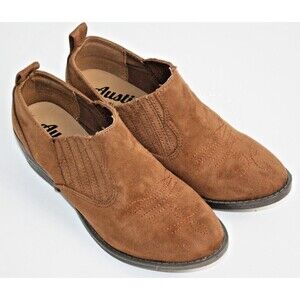 Austin Brown SuedeWestern Ankle Booties Shoes Women's sz 7.5
